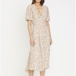 Faithfull the Brand Delia Midi Dress Floral Size 6